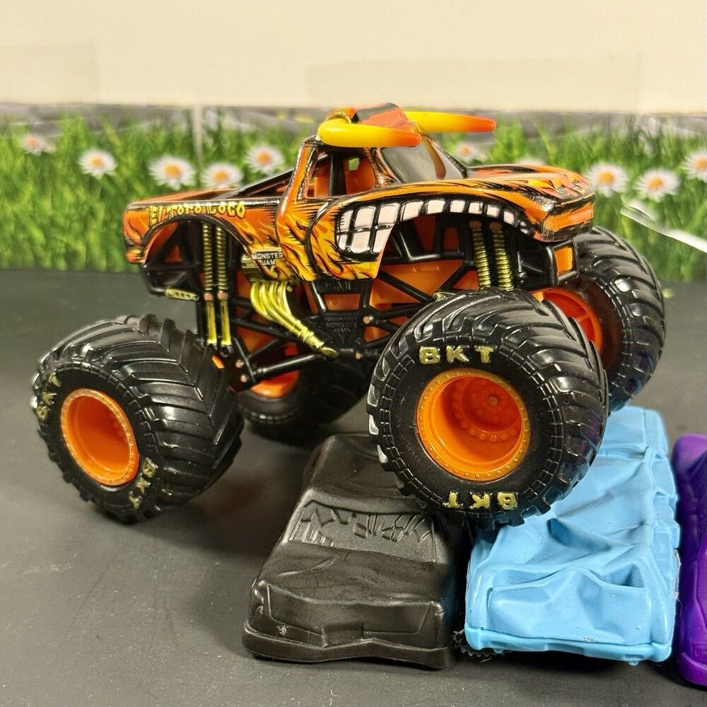 Custom Monster Jam El Toro Loco “Toon Shaded” 1:64 Monster Truck Orange Black